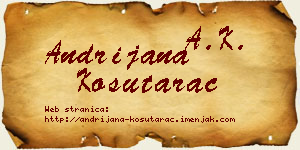 Andrijana Košutarac vizit kartica